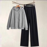 Grey zipper and black flapper Winter (track suit)